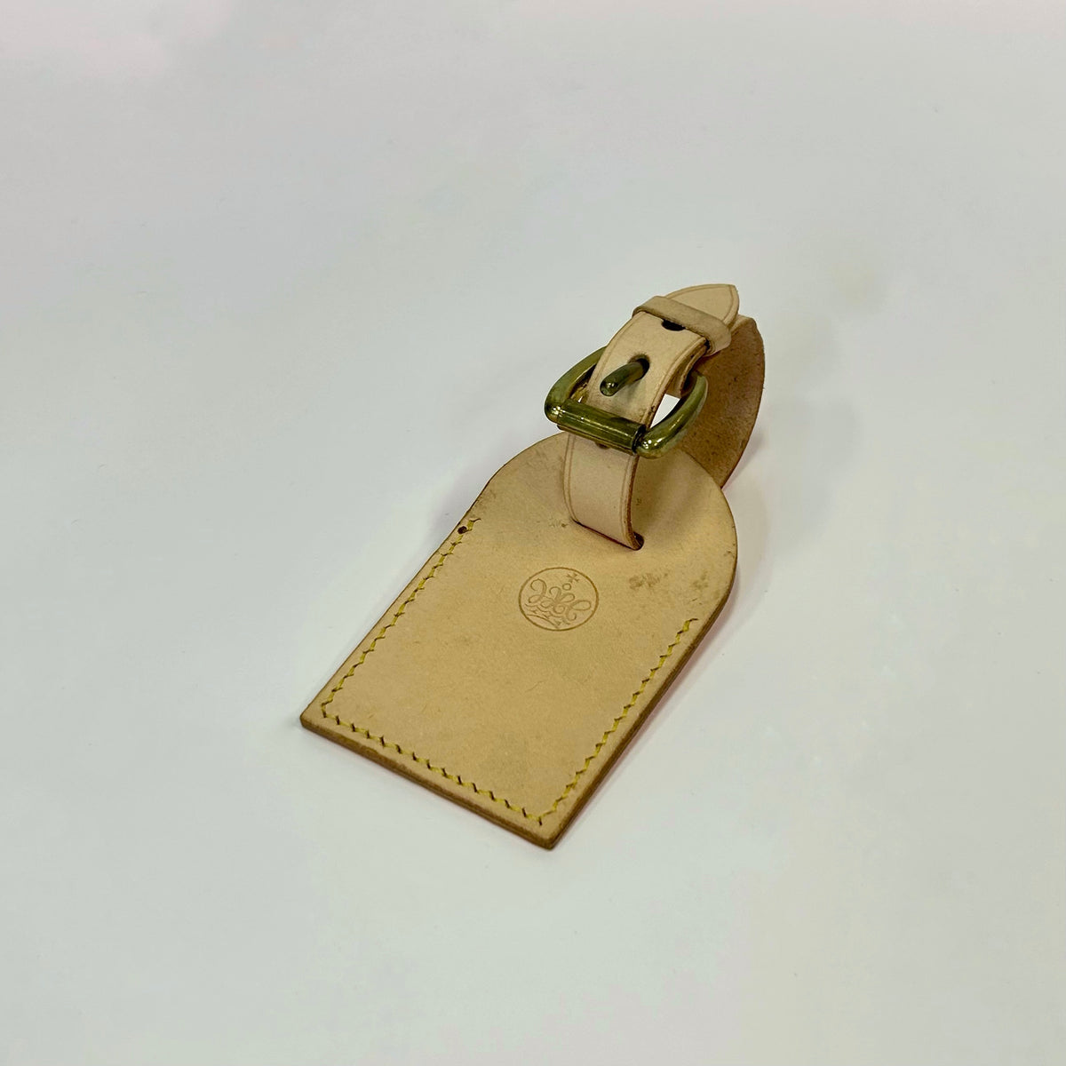 Handcraft Travel Tag(yellow line) - Beige