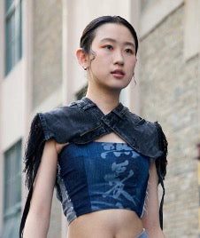 Upcycle Denim Collection_Modern Chinese top