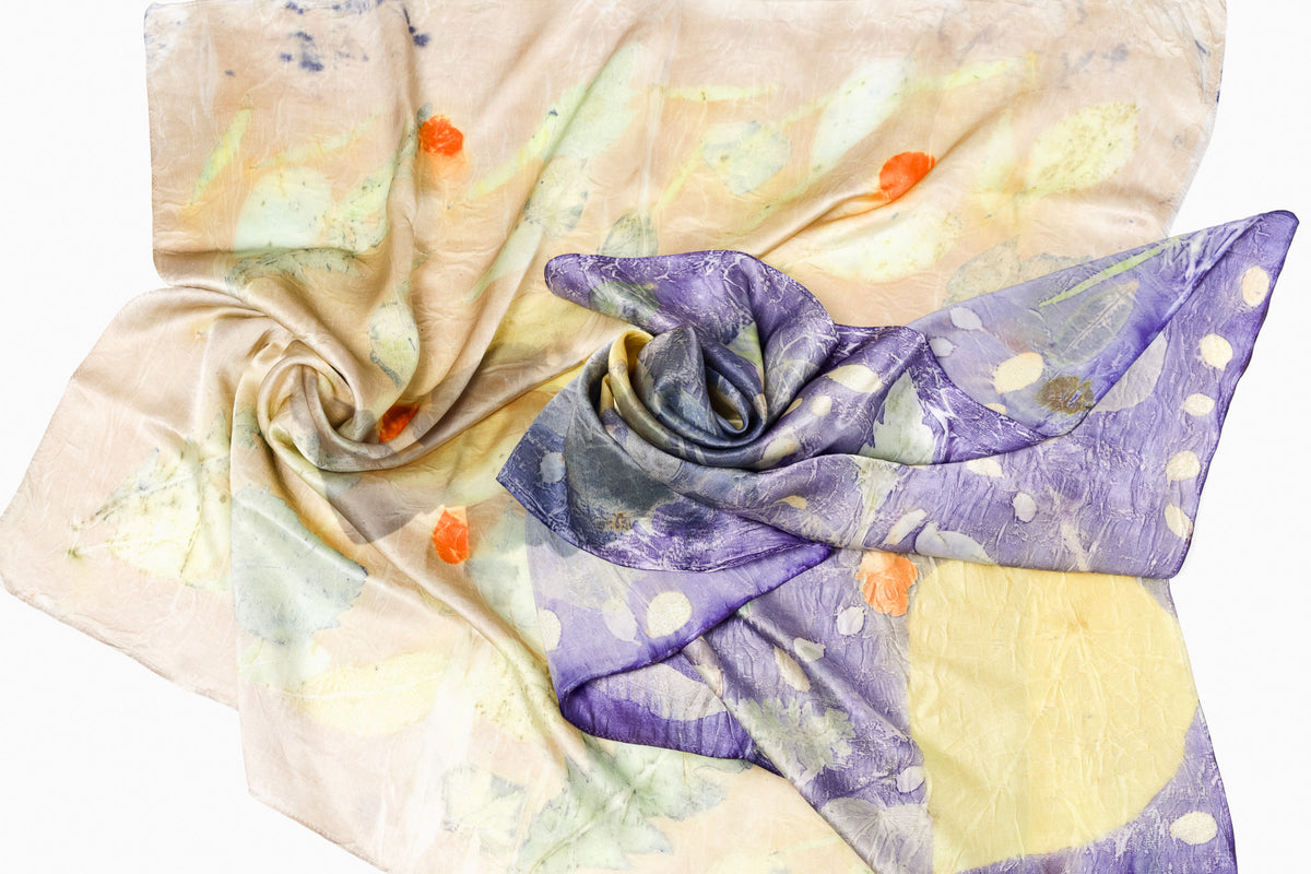 Heat transfer Plant Silk Scarf