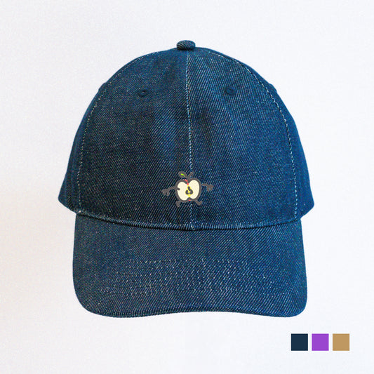 Embroidery Graphic Peaked Cap - Apple