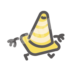 Embroidery Graphic Peaked Cap - Traffic Cone