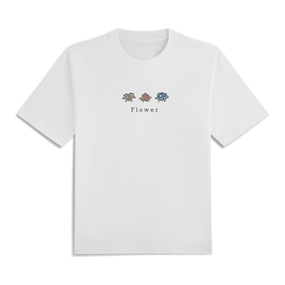 Embroidery Graphic Tee - Flower