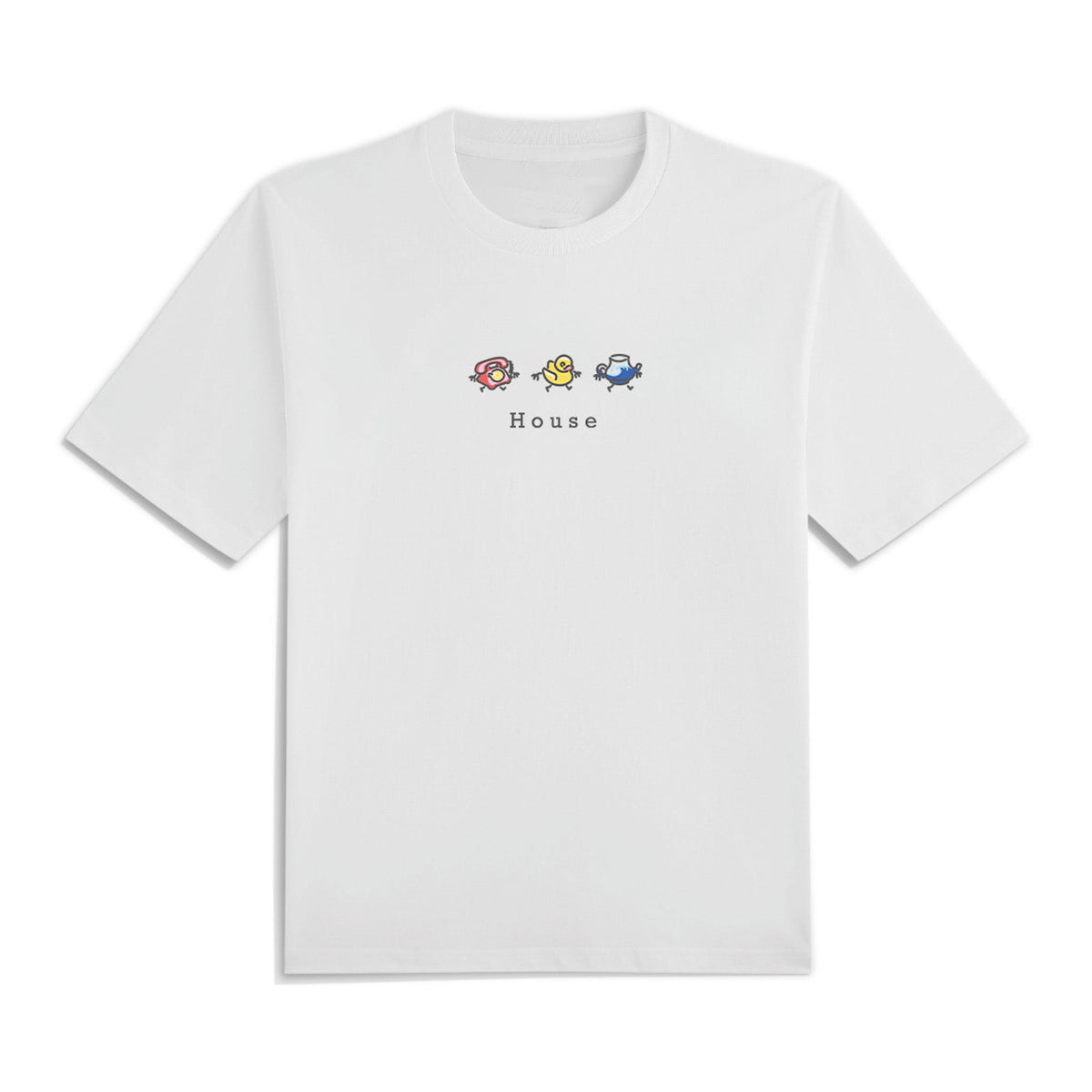 Embroidery Graphic Tee - House