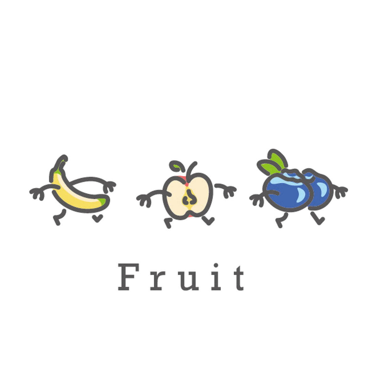 Embroidery Graphic Tee - Fruit
