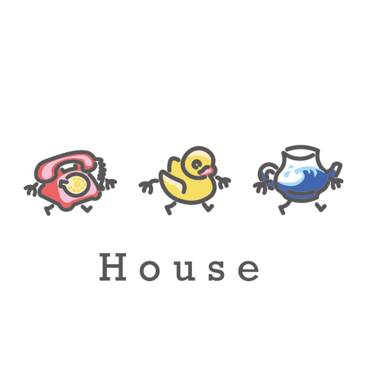 Embroidery Graphic Tee - House