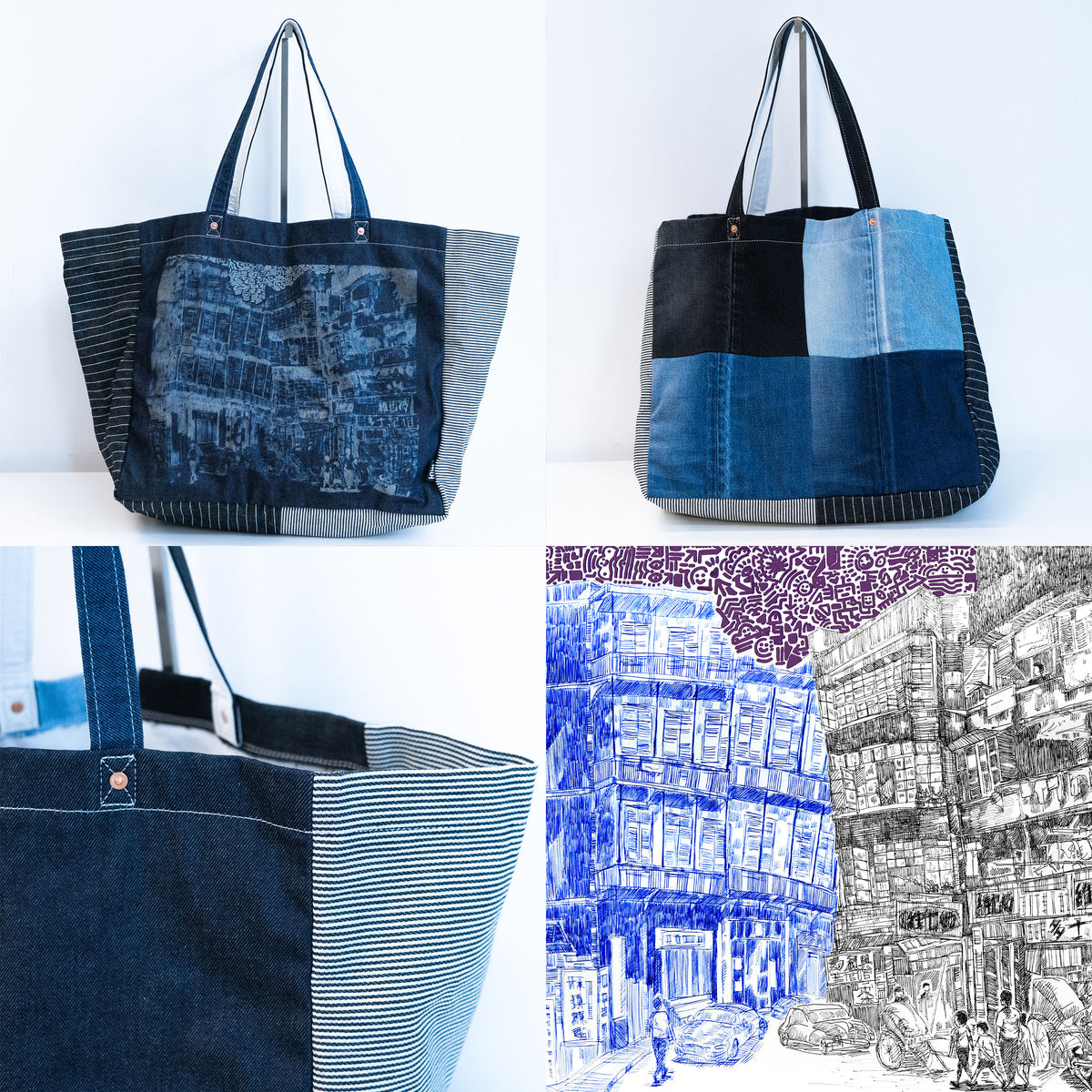 "Art in Wan Chai" Tote Bag Designed by Fong Tsz Ho