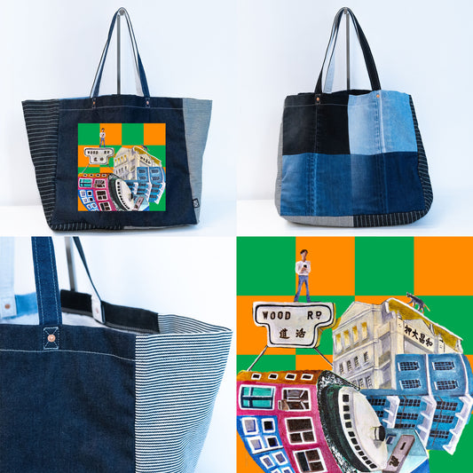 "Art in Wan Chai" Tote Bag Designed by Wong Hoi Kei, Joyce
